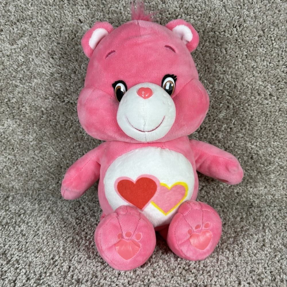 Care Bears Love-a-Lot Bear Plush Pink Hearts Stuffed Animal Toy 2017